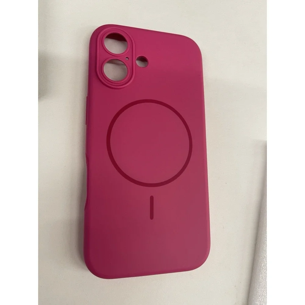 iPhone 17 Magnetic Phone Case Hot Pink Matte Slim Shockproof‎ Protective Cover